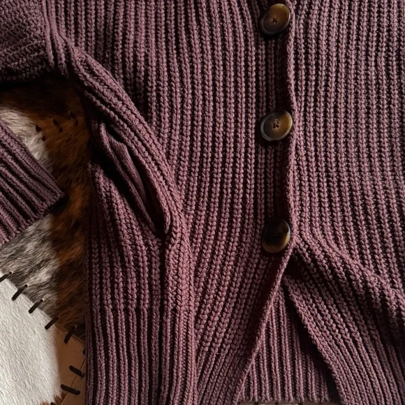 Free People Dark Brown Hooded Cardigan - Picture 5 of 8